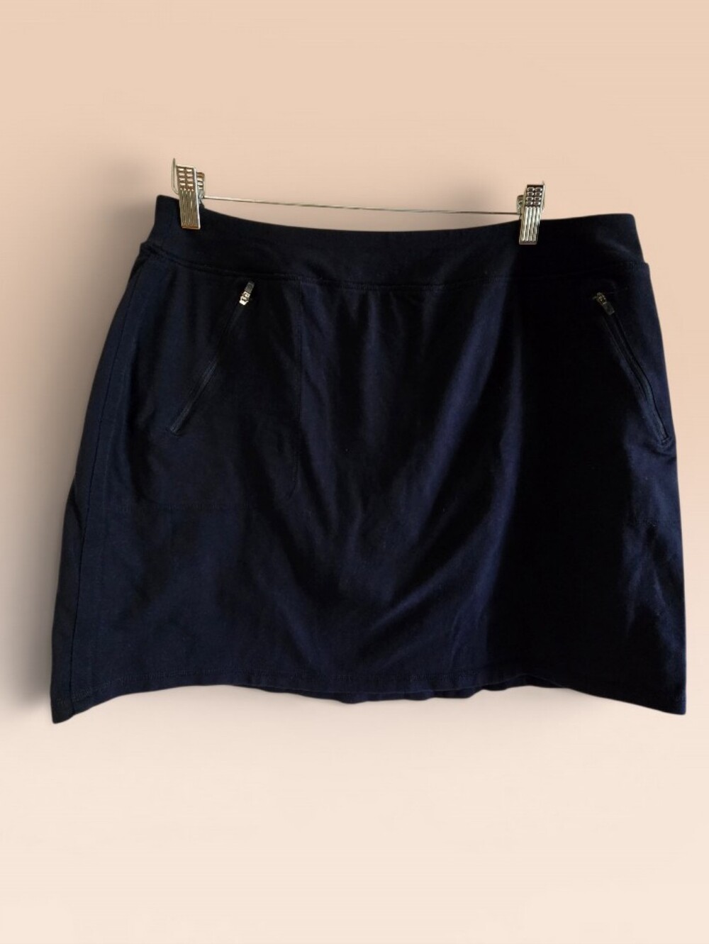 Tek Gear Women's Navy Active Skort with Zip Pockets
